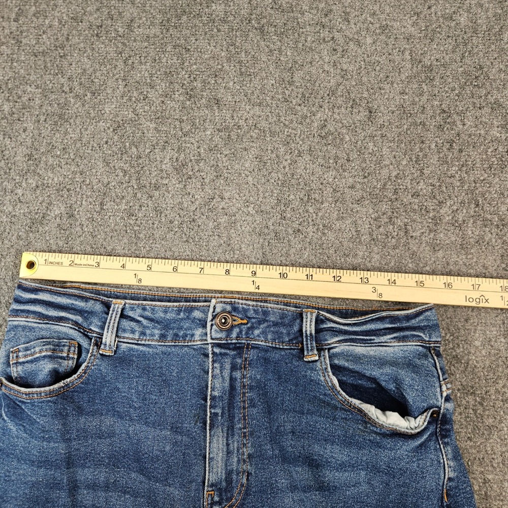 PIECES Mom HW ANK JNS High Waisted Ankle Jeans Blue Medium Wash XL 17102087 - Picture 8 of 14